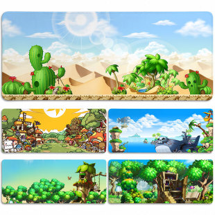 冒险岛鼠标垫子超大号电脑键盘办公桌面垫锁边滑鼠垫MapleStory男
