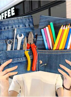 搞怪牛仔裤ipad10保护套pro2024款11寸5苹果air7平板mini6壳4迷你3适用2三折2020带笔槽8第9代2021男女生2018