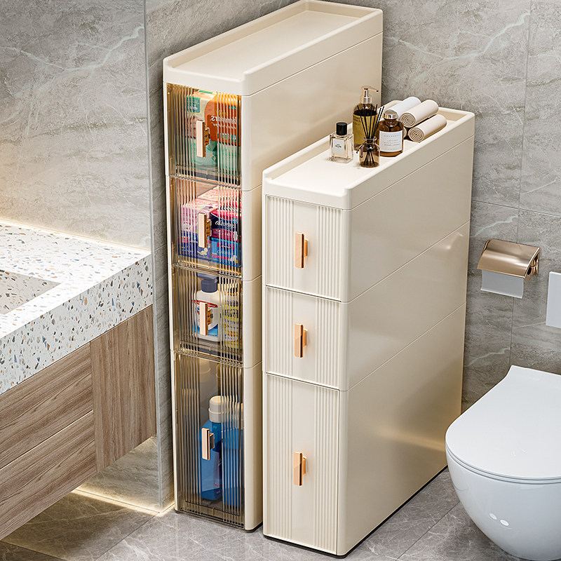 免安装卫生间夹缝收纳柜多层抽屉式浴室置物架超窄边柜缝隙储物柜