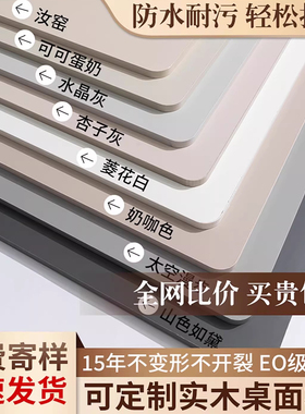 桌面板定制桌板台面吧台烤火木板书桌电脑单独隔板层板生态板板子