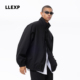 羊毛混纺 LLEXP cleanfit外套男轻奢通勤防风微廓立领连帽开衫