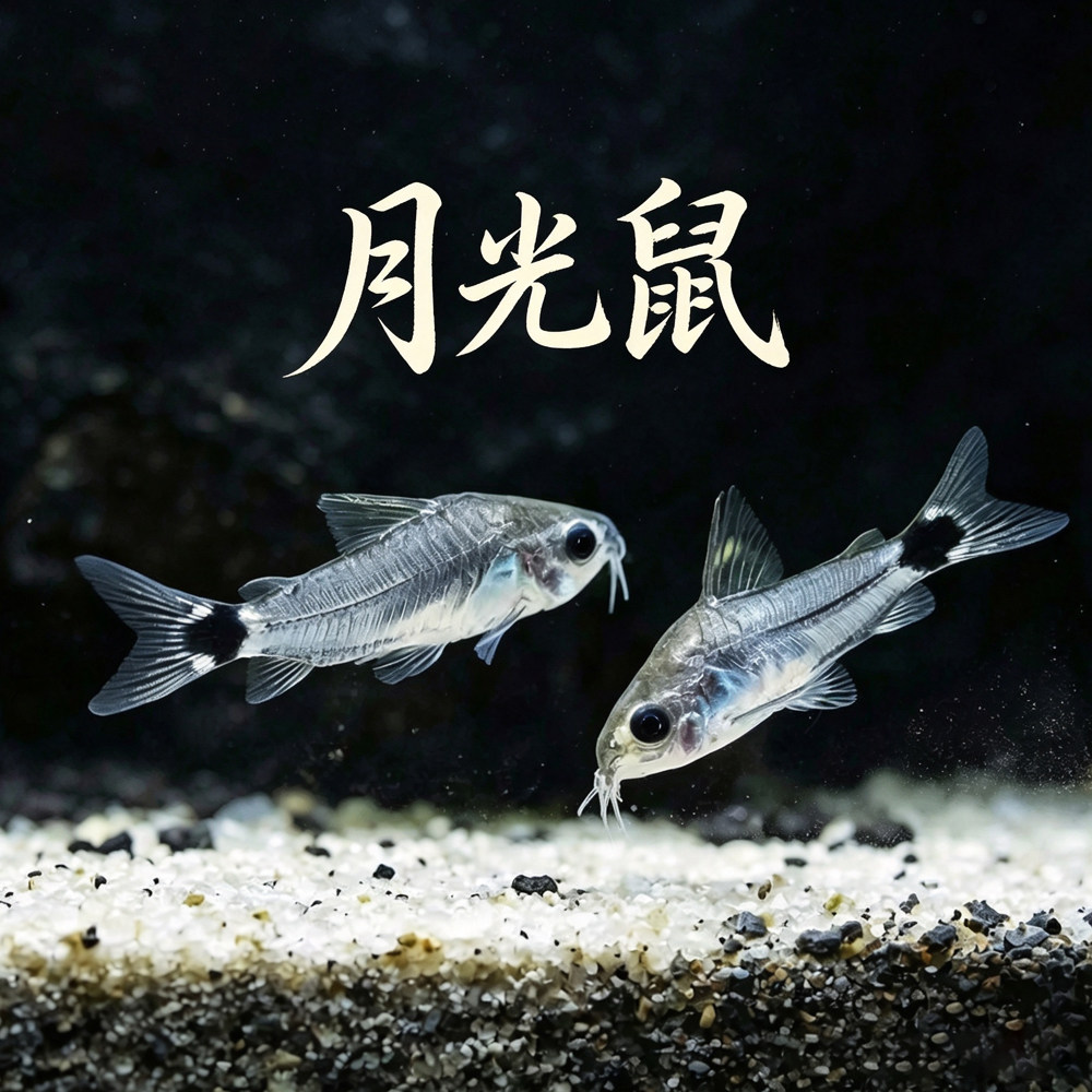 月光鼠鱼微型鼠鱼灯鱼小精灵鱼迷你淡水鱼除涡虫清洁鼠鱼活体群游