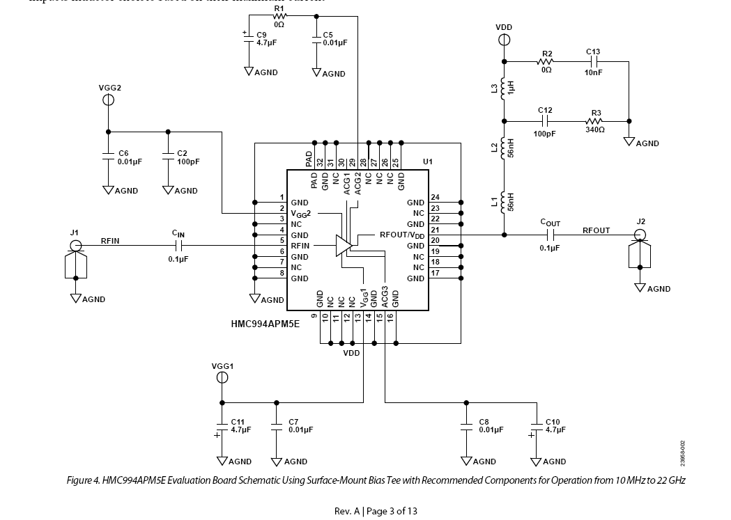 HMC465LP5 射频放大器测试机 测试架