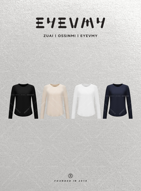 【热皮】 圆领套头衫拉绒长袖T弧度下摆打底衫WT54DWK001