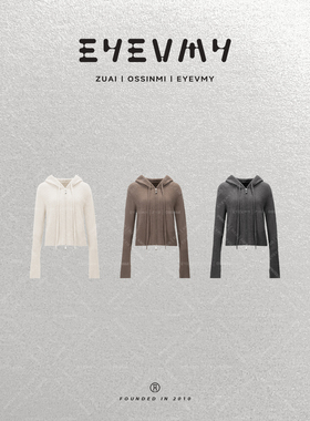 【自动聚焦】特种纱羊绒双拉链连帽套指针织衫短款外套WT54ISY119