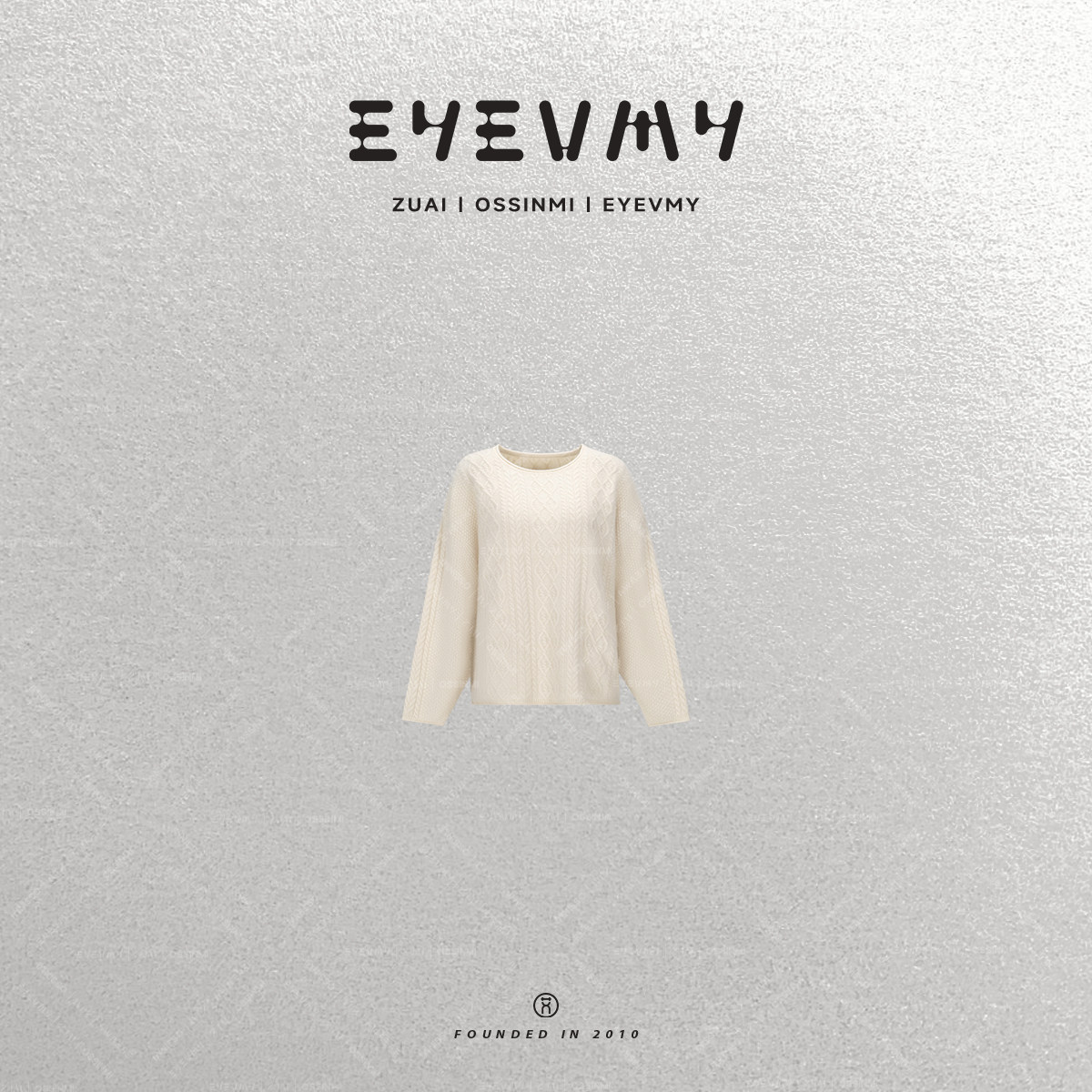 【奶油麻花】羊毛兔毛特种纱麻花圆领套头卷边毛衣毛衫