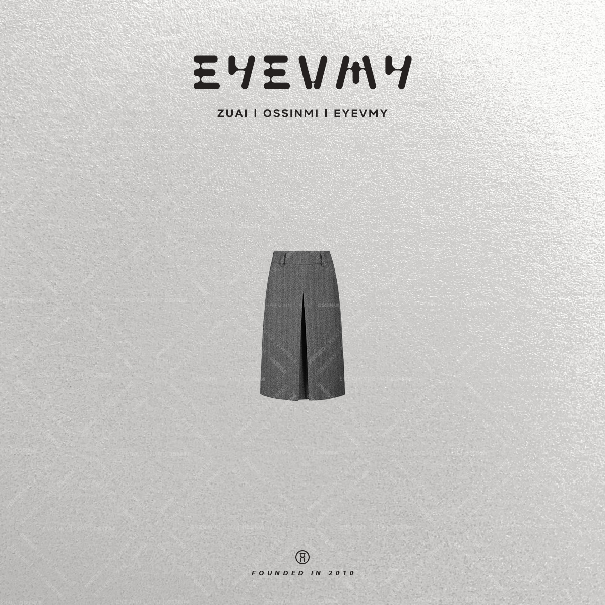 【工字褶中裙】人字纹毛呢半裙气质简约百搭A字半身裙WT54RSY040