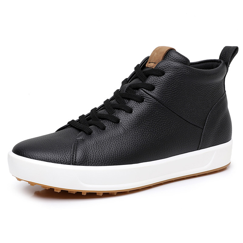 秋冬真皮时尚小白鞋休闲鞋厚底高帮男士板鞋高尔夫男鞋雪地靴防滑,流行男鞋,时尚雪地靴,淘宝优惠券,粉丝福利购,淘宝优惠卷