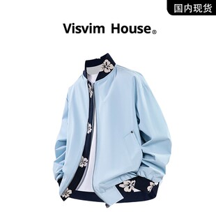 品牌现货撤柜 HOUSE春秋季 新款 拼接提花棒球服夹克外套男 VISVIM