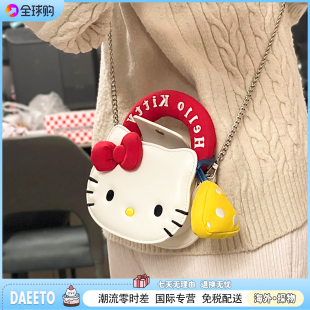 日本hellokitty链条凯蒂猫斜挎包哈喽kt手提包女生生日礼物送女友