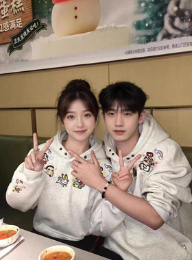 FDR卫衣90%银狐美式灰色国潮牌秋冬外套450G百搭情侣装火连帽纯棉