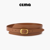 CEMA牛皮真皮秋冬腰封配大衣束腰百搭复古时尚 陈数同款 腰带女