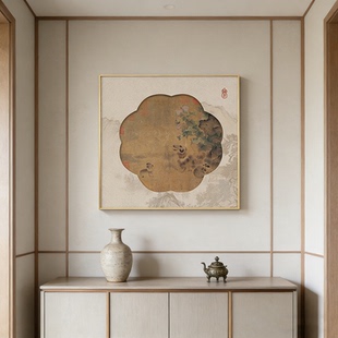 宋氏美学山水画卧室床头装饰画古典花卉挂画餐厅背景墙复古壁画