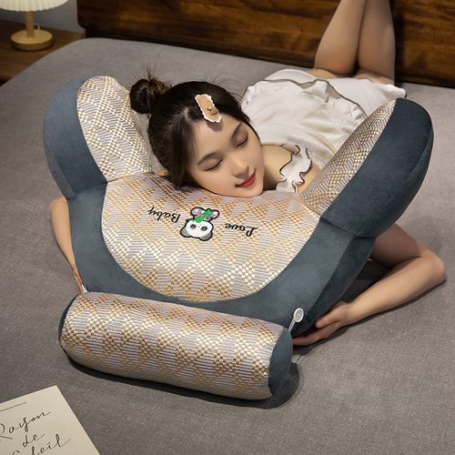 日本进口夏季凉席靠垫宿舍床头软包沙发看书玩手机护腰靠枕