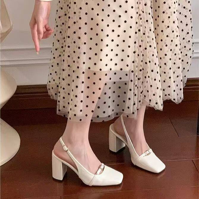 高跟鞋女士气质高级不累脚大码2025新款夏季玛丽珍女鞋41到43凉鞋