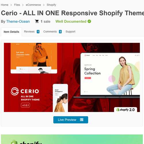 衣服装服饰潮流时尚服饰Cerio Shopify跨境电商独立站主题模板