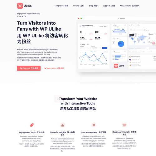 互动优化工具WP ULike Pro访客转化为粉丝Wordpress插件v1.9.6