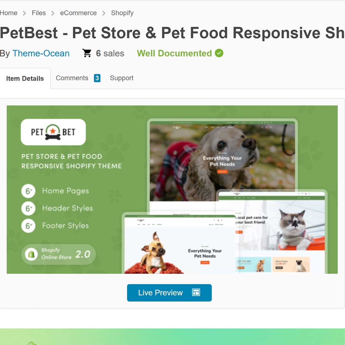 宠物食品用品玩具餐具等Petbest Shopify独立站跨境电商主题模版