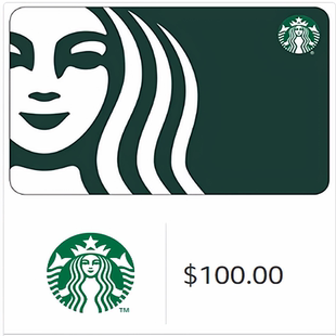 美国星巴克礼品卡 Starbucks礼品卡 Starbucks gift card 100USD