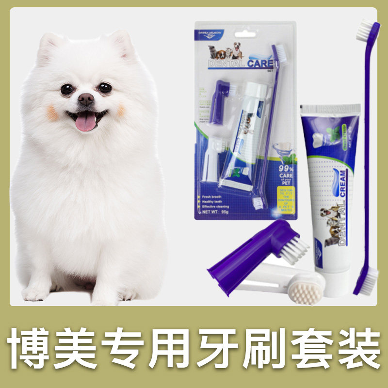 博美犬专用牙刷套装小狗狗宠物牙膏刷牙牙用具牙齿清洁用品指套
