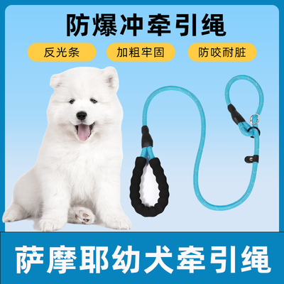 萨摩耶专用牵引绳狗狗绳子