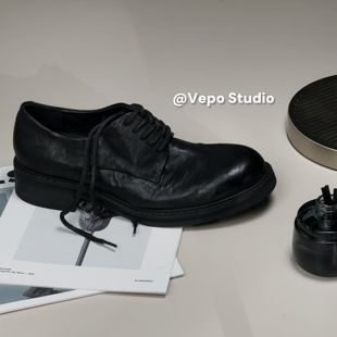 李玮柏的鞋原样开发gui&di 992手抓皮德比鞋复古厚底增高时髦皮鞋