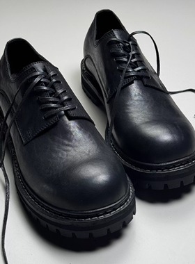 【25秋冬】原样开发gui&di gr02v奢感圆头德比鞋增高暗黑德比鞋