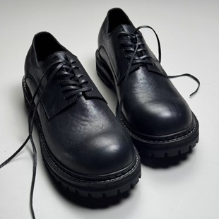 【25秋冬】原样开发gui&di gr02v奢感圆头德比鞋增高暗黑德比鞋