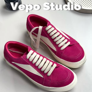 李玮柏的鞋RO侵权板鞋玫红火龙果配色增高暗黑先锋休闲板鞋