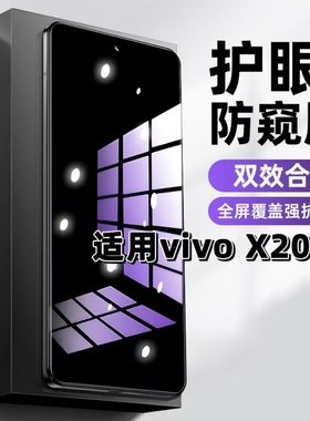 适用vivoX200s抗蓝光护眼防窥膜V2454A钢化膜步步高x200s紫光手机膜5G黑边保护隐私防偷看高清全屏防摔爆贴膜