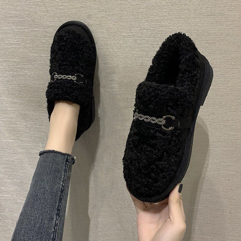加绒毛毛鞋女冬外穿厚底2