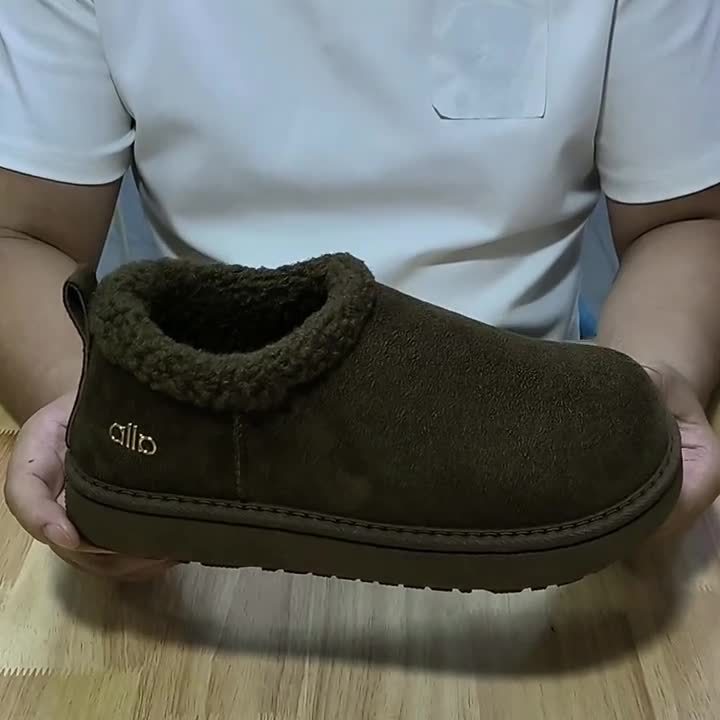 冬季加绒厚底小土豆勃肯