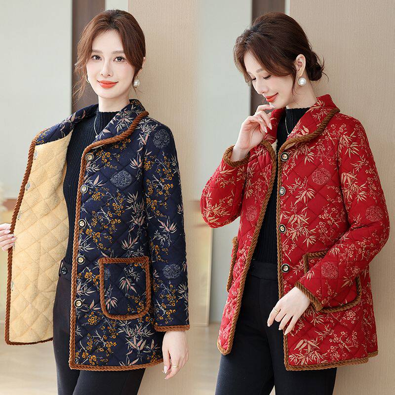 妈妈冬装女装棉服新款大