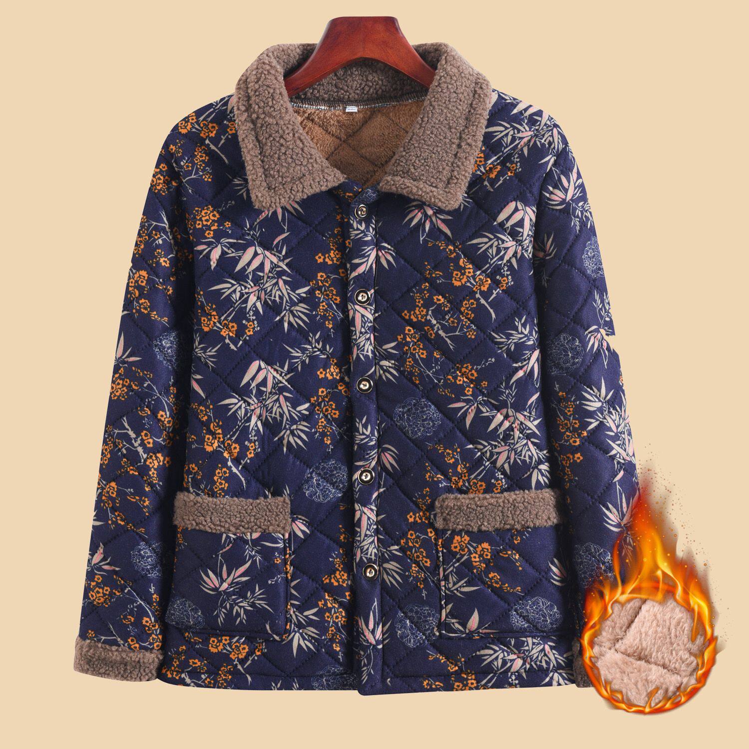 中老年人冬装棉服衣加绒