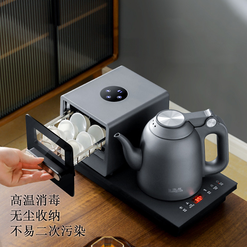 新品全自动底部上水电热水壶茶台泡茶一体专用烧水壶带烘干 干消