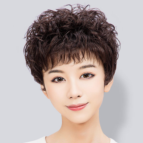 2025新品假发女短发中老年自然款