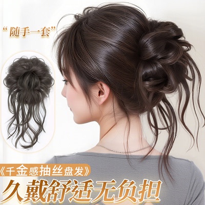 仿真发绑带式马尾高挑柔顺