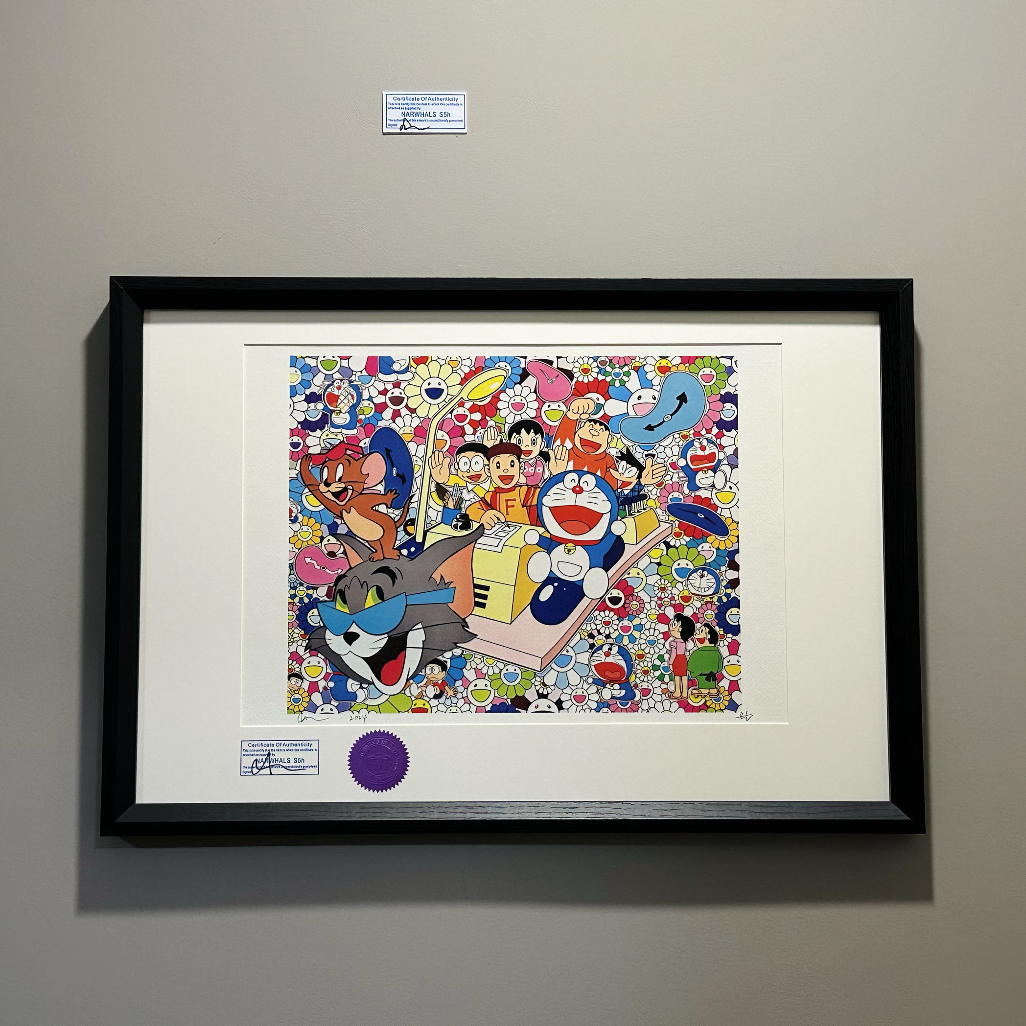 S5H正品限量版画猫和老鼠汤姆和杰瑞客厅玄关潮流装饰画艺术挂画