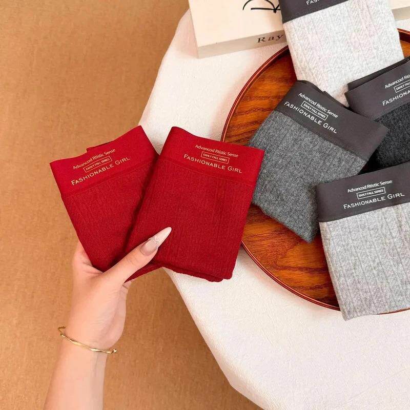 闽跃优品小平角女士内裤纯棉桑蚕丝加长底裆中高腰包臀无痕四角裤