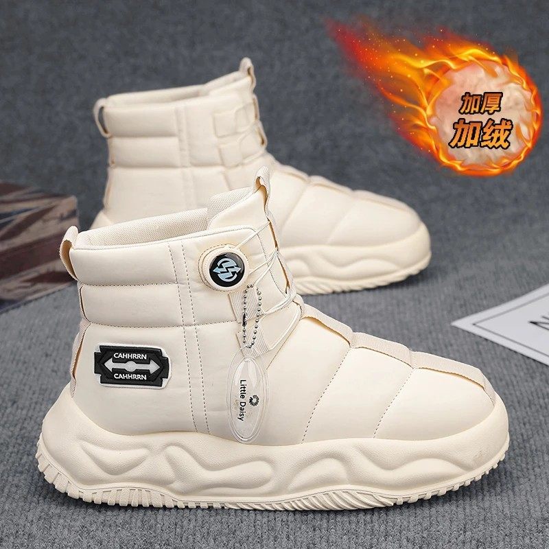 JML轻奢鞋服男士冬保暖防水防滑时尚雪地靴减震耐磨暴打高筒男靴