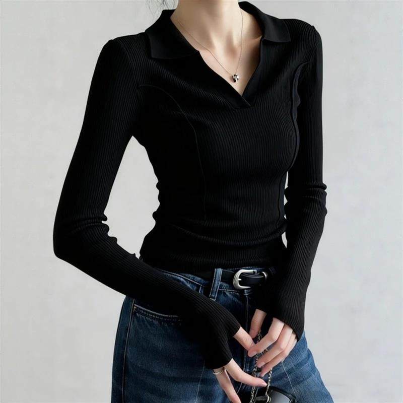 衣橱记美拉德咖色polo衫翻领针织打底衫女秋冬毛衣修身长袖上衣,女装/女士精品,POLO衫,淘宝优惠券,粉丝福利购,淘宝优惠卷