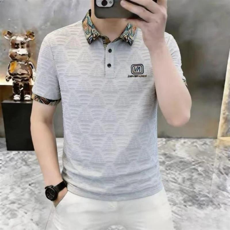 尊梵仕云客服饰专卖4衬衫领短袖t恤男士POLO冰感翻领个性短袖潮流