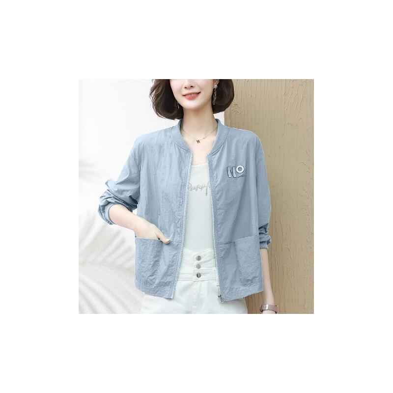 休闲轻薄防晒衣女短款长袖棒球服2026夏季新款宽松洋气防晒服外套