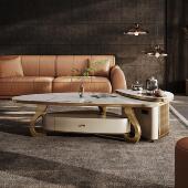 岩板茶几泡茶一体现代简约客厅家用小茶台多功能新款 轻奢功夫茶几