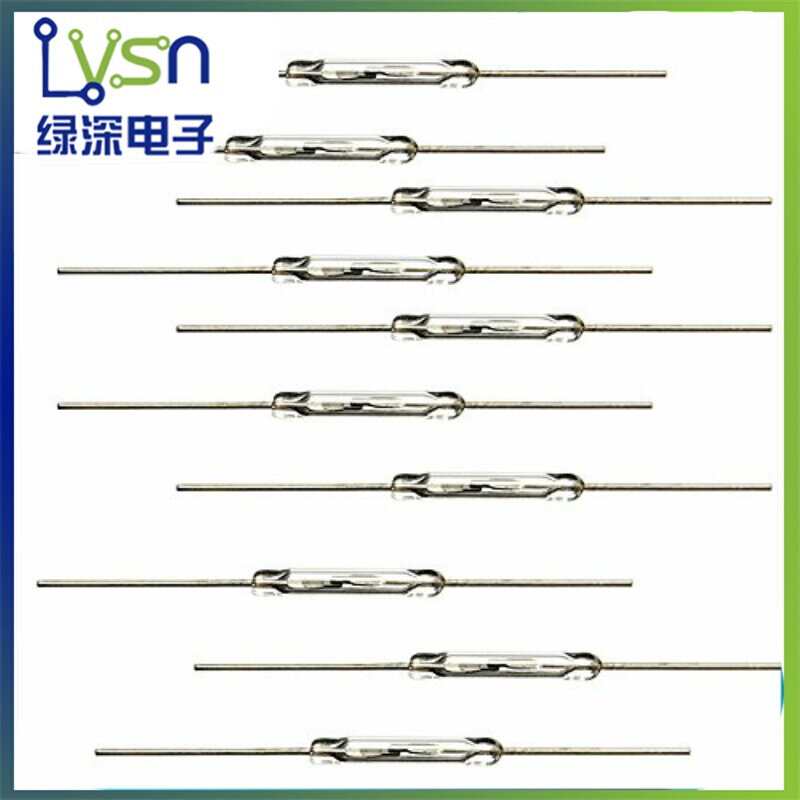 白色 Y213 干簧管 磁控开关 2*14mm 常开 磁感应开关 一件10只