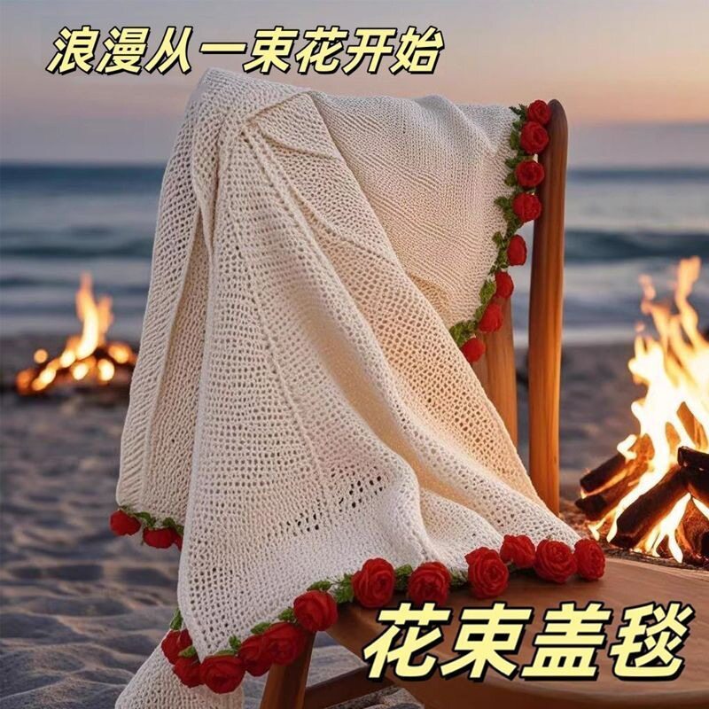 冬天礼品|玫瑰花束毛毯七图片
