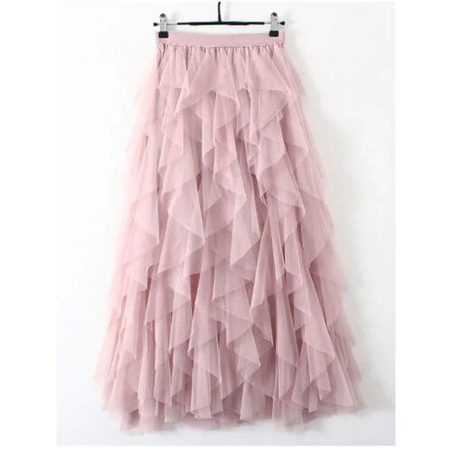 Irregular mid length high waisted skirt不规则中长高腰半身裙