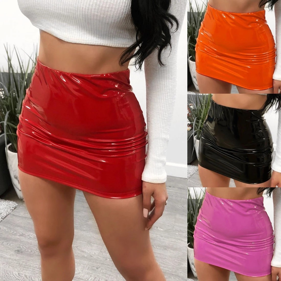 kirts Womens Vintage Bodycon Mini Skirts Sexy Clubwear Skirt图片
