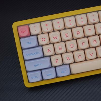 KBDiy 棉花糖主题键帽PBT单面热升华KOA高度适配Alice 61 67 87等