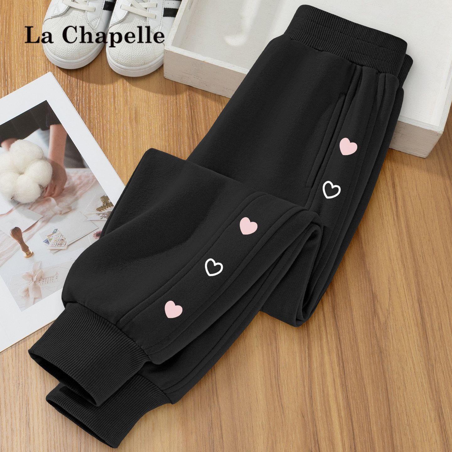 拉夏贝尔女童黑色裤子2026新款女大童休闲宽松运动裤儿童春季长裤,童装/婴儿装/亲子装,裤子,淘宝优惠券,粉丝福利购,淘宝优惠卷